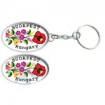 Kalocsai mintás kulcstartó - Budapest - Hungarian Souvenir